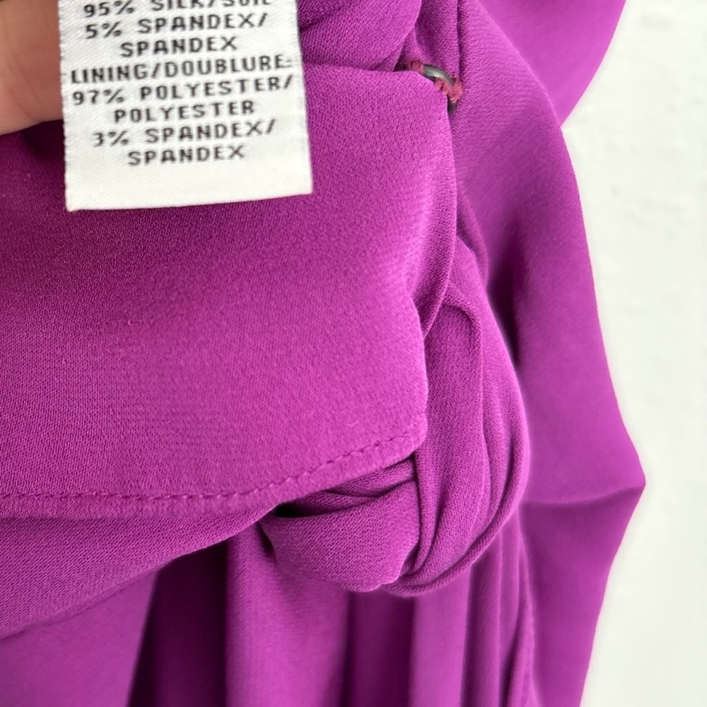 Diane Von Furstenberg Balisi Vivid Purple Wrap Midi Dress - Picture 4 of 13